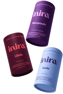 Pack Total Balance Inira con botes Menopausia, Libido y Sueño en composición flotante